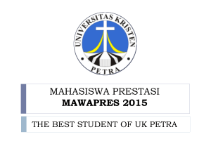 mawapres 2015 - Petra Christian University Student Portfolio