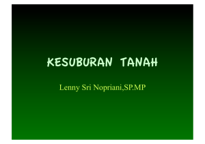 kesuburan tanah - Lenny Sri Nopriani