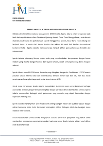 PRESS RELEASE For Immediate Release SPARKS JAKARTA