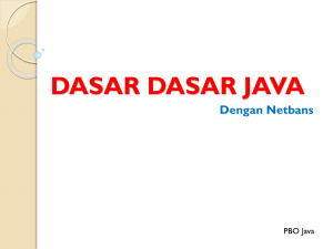 DASAR DASAR JAVA