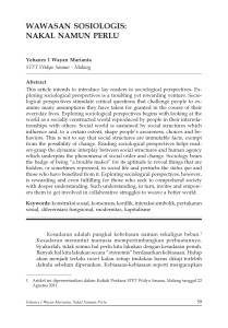 wawasan sosiologis: nakal namun perlu