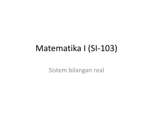 Matematika I (SI-103)