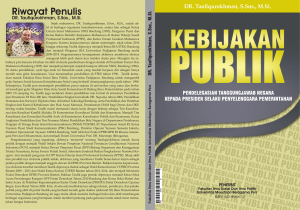 Kebijakan Publik Oleh Dr. Taufiqurokhman., M.Si