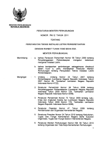 MENTERIPERHUBUNGAN REPUBLIK INDONESIA a. bahwa