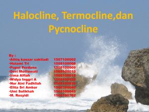 Halocline, Termocline,dan Pycnocline