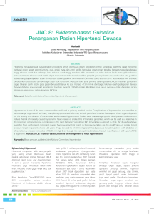 JNC 8: Evidence-based Guideline Penanganan Pasien Hipertensi