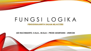 FUNGSI logika - Kuliah Online Unikom