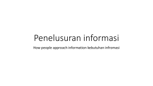 How people Approach Information (kebutuhan