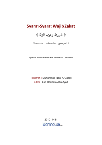 Syarat-Syarat Wajib Zakat