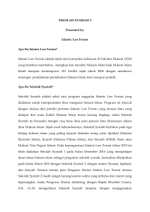 Materi Pengantar SS3-Iqtishad - Islamic Law Forum