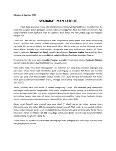 syahadat iman katolik