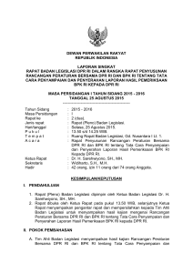 dewan perwakilan rakyat republik indonesia laporan
