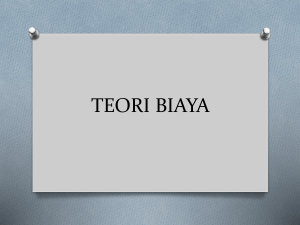 TEORI BIAYA