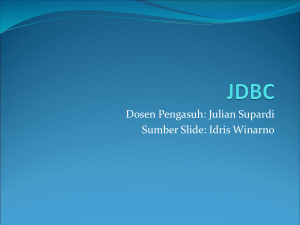 JDBC - JULIAN SUPARDI