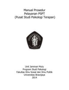 Manual Prosedur Pelayanan PSPT - Psikologi UB