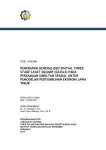penerapan generalized spatial three stage least - Repository