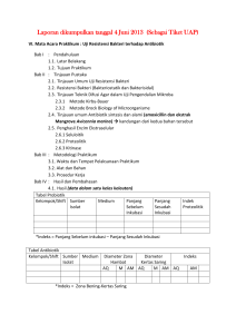 Format Laporan Uji Potensi dan Resistensi Bakteri