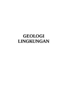 geologi lingkungan