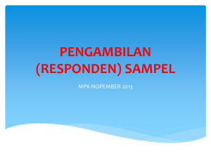 PENGAMBILAN (RESPONDEN) SAMPEL