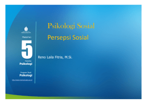 Psikologi Sosial - Universitas Mercu Buana