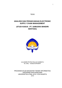 analisis dan perancangan electronic supply chain management