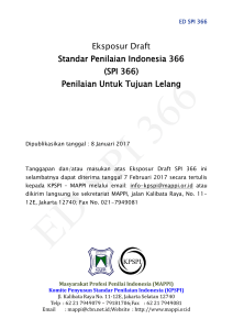 Eksposur Draft Standar Penilaian Indonesia 366 (SPI 366