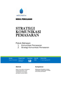 strategi komunikasi pemasaran