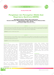 Pengelolaan dan Pencegahan Middle East Respiratory