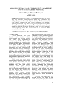 ANALISIS ANOMALI PASAR PERDAGANGAN PADA RETURN