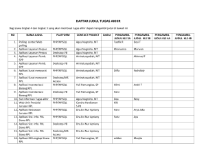 daftar judul tugas akhir