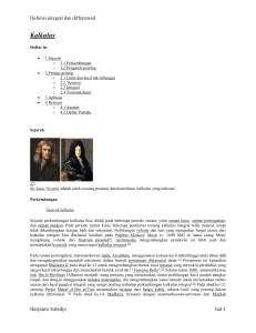 KALKULUS DIFFERENSIAL INTEGRAL.