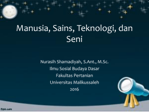 Manusia, Sains, dan Teknologi