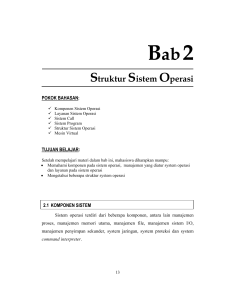 2.Struktur Sistem Operasi