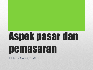 Aspek pasar dan pemasaran - Faoeza Hafiz Saragih,M.Sc