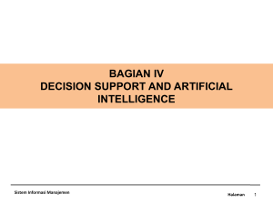 BAG 4 Decision Support and Artificial Intelligence