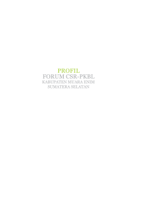 Profil forUM CSr-PKBl - Website Pemerintah Kabupaten Muara Enim