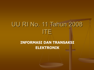 UU RI No. 11 Tahun 2008 - E
