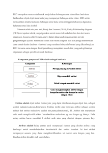 ERD merupakan suatu model untuk menjelaskan hubungan antar