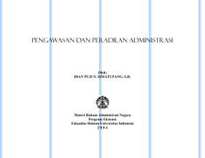 Pengawasan dan Peradilan Administrasi