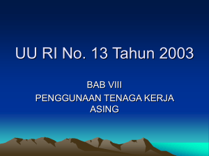 UU RI No. 13 Tahun 2003