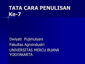 komunikasi ilmu pengetahuan - Universitas Mercu Buana Yogyakarta
