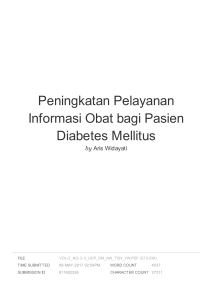 Peningkatan Pelayanan Informasi Obat bagi Pasien Diabetes Mellitus