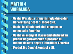 materi 4 waralaba - Binus Repository