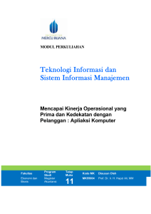 Modul Teknologi Informasi dan Sistem Informasi Manajemen [TM11].