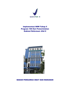 Implementasi NSW Tahap 5 Program 100 Hari - e-BPOM