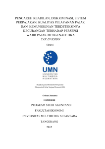 pengaruh keadilan, diskriminasi, sistem perpajakan