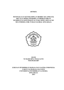 artikel peningkatan keterampilan berbicara (pidato) - E