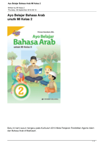 Ayo Belajar Bahasa Arab MI Kelas 2