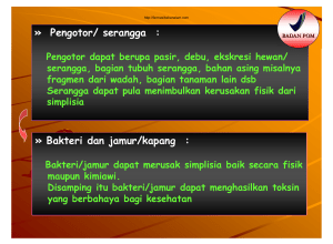 Pengotor/ serangga : » Bakteri dan jamur/kapang