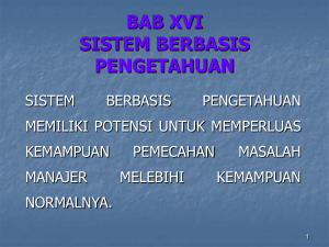 bab xvi sistem berbasis pengetahuan